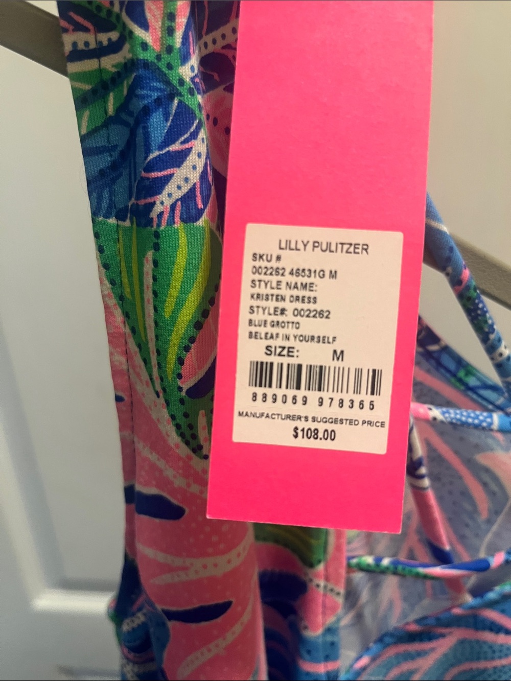Lilly Pulitzer Kristin Dress - Blue Grotto Beleaf in Yourself - Picture 4 of 4